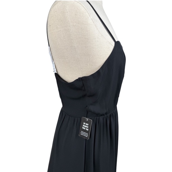 Express Black Midi Dress with Button Detail - Picture 3 of 4